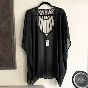 Charlotte Russe Swim - Charlotte Russe / Black Coverup Kimono Charlotte Russe Swim - Charlotte Russe / Black Coverup Kimono